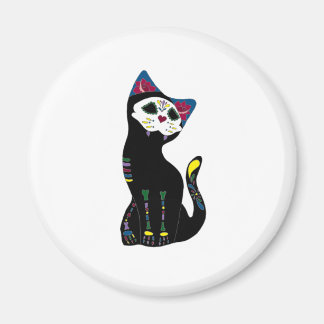 'Gato Muerto' Dia De Los Muertos Cat Magnet