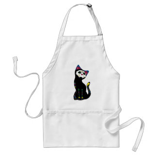 'Gato Muerto' Dia De Los Muertos Cat Standard Apron