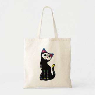 'Gato Muerto' Dia De Los Muertos Style Cat Tote Bag