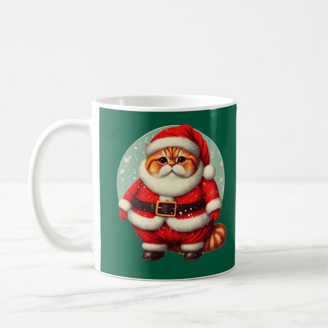 Gato Papa Noel Coffee Mug (Left)