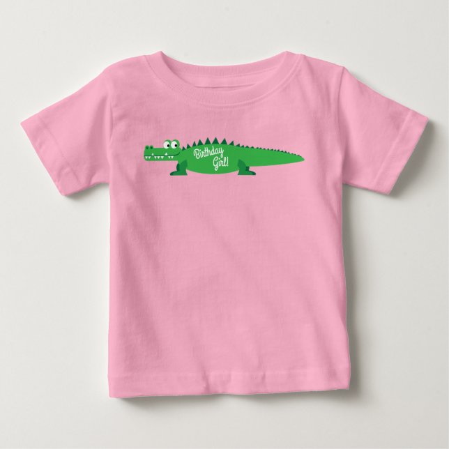 Gator Alligator Crocodile Kids 1st Birthday Party Baby T-Shirt (Front)