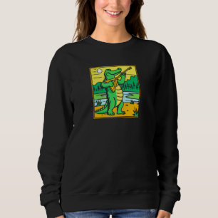 Gator Banjo Player Crocodile Guitar Music Dude Sweatshirt