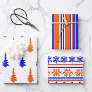 Gator Blue and Orange 3-Pack Wrapping Paper 