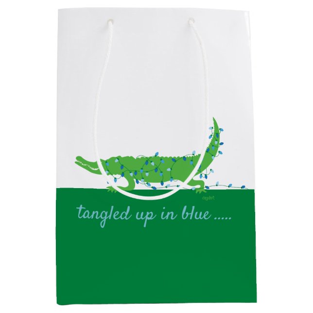 Gator Blues Medium Glossy Gift Bag (Front)