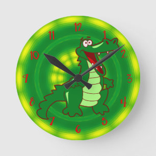 Gator Cartoon Clock