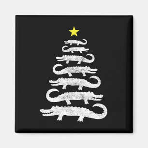 Gator Christmas Tree Wild Alligator Xmas Funny A Magnet