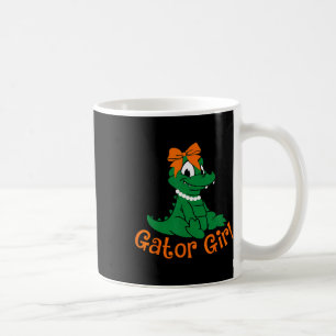 Gator Girl Cute Orange Bow Gator Women Girls Kids Coffee Mug