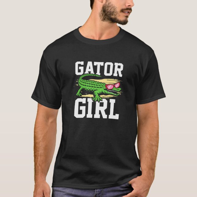 Gator Girl for Men Women Crocodile T-Shirt (Front)