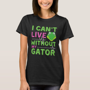 Gator Girls Alligator Print Zoo Kids Gift T-Shirt