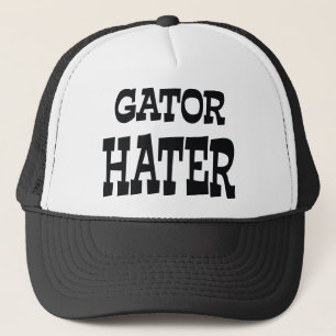 Gator Hater Black apparel design Trucker Hat