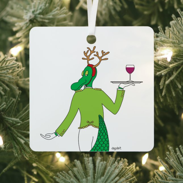 Gator Holiday Wine Ornament (Insitu)