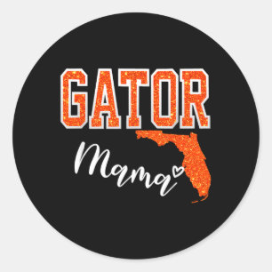 Gator Mama High School Sports Fan Team Spirit Classic Round Sticker