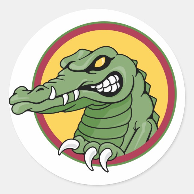 Gator Mascot Classic Round Sticker (Front)