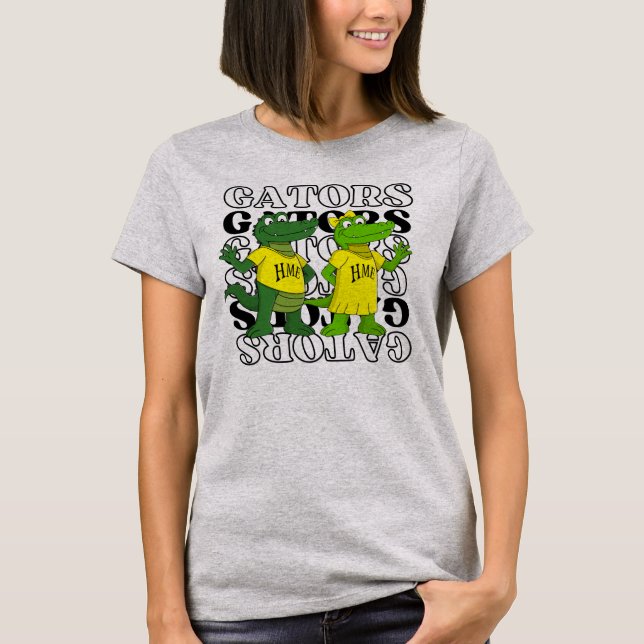 Gator Mirror Background T-Shirt (Front)