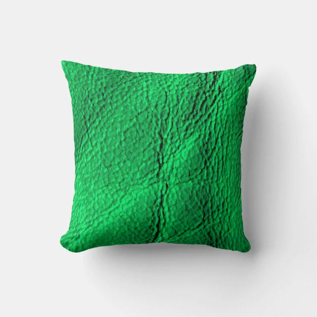 Gator neon green pillow design by RT STONE (Front)