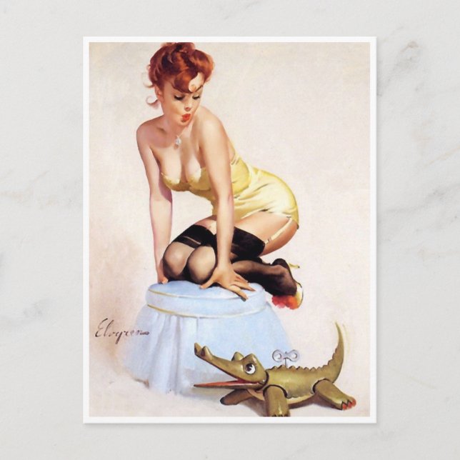 Gator Pin Up Postcard (Front)