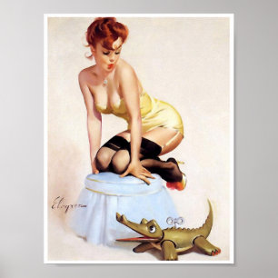 Gator Pin Up Poster