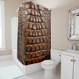 Gator Texture Shower Curtain