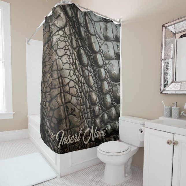 Gator Texture Shower Curtain (In Situ)