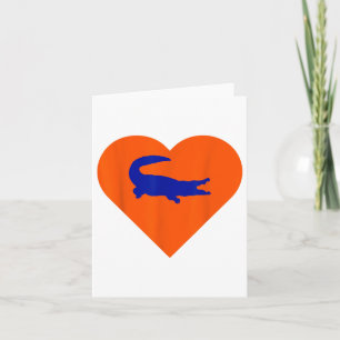 Gators Shirt In Heart I Love Gators _1 Card