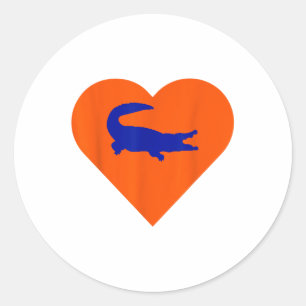 Gators Shirt In Heart I Love Gators _1 Classic Round Sticker