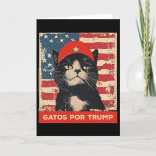 Gatos Por Trump Spanish Funny Cat Political Suppor Card