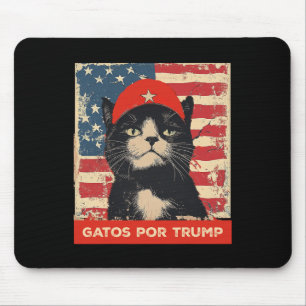 Gatos Por Trump Spanish Funny Cat Political Suppor Mouse Pad