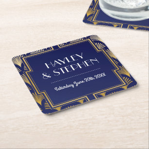 Gatsby Art Deco 1920's Coasters Wedding Party