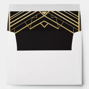 Gatsby Art Deco 1920s Wedding Invitation Envelopes