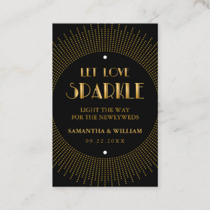 Gatsby Art Deco Wedding Sparkler Tag Custom