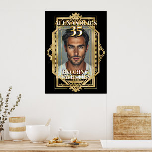 Gatsby Birthday Photo Age Welcome Sign