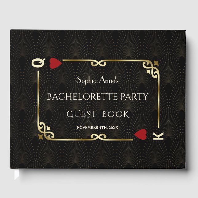 Gatsby Casino Las Vegas Poker Bachelorette Party Guest Book (Front)