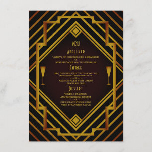 Gatsby Gold 1920's New Year Menu