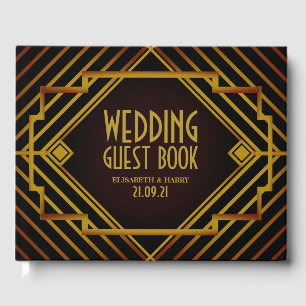 Gatsby Gold 2020's Wedding Guest Book