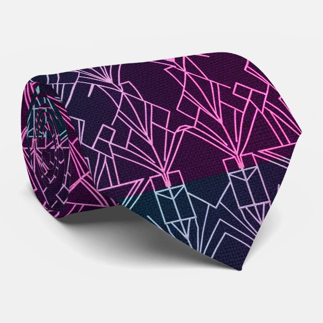 Gatsby Gold Art Deco  Tie (Rolled)
