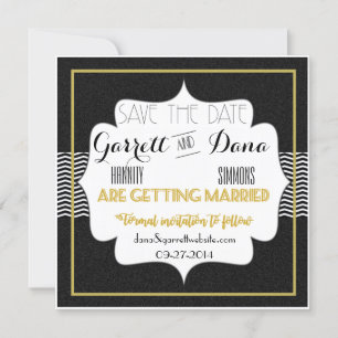 Gatsby Gold Wedding Suite Bridal Party Save The Date