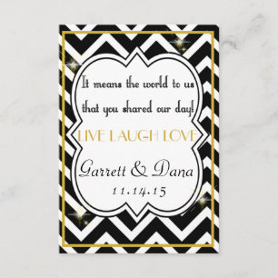 Gatsby Gold Wedding Suite Thank You Party Table Invitation