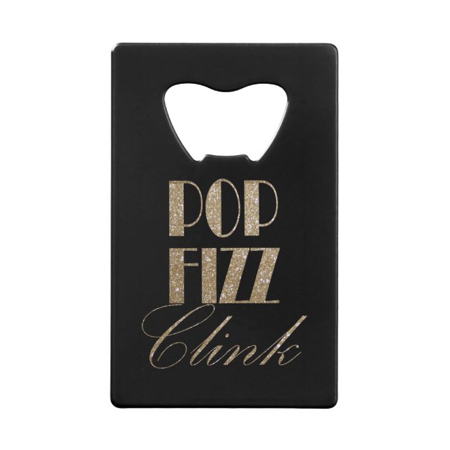Gatsby party Gold and Black Pop Fizz Clink (Front)