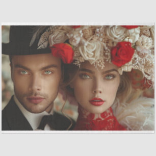 Gatsby Soiree Couple Decoupage Tissue Paper