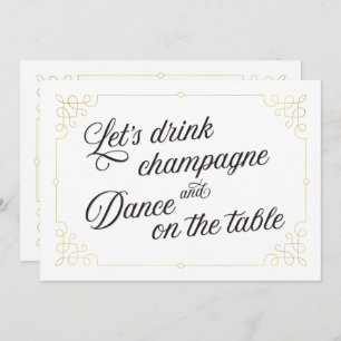 Gatsby Style Gold Bachelorette Party Invitation