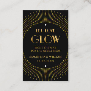 Gatsby Wedding Glow Stick Tag Custom Colour