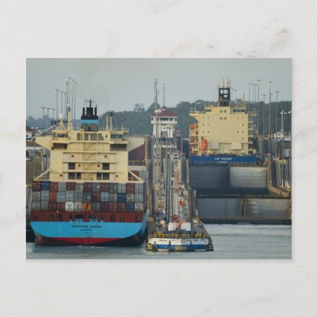 Gatun Locks 1 Postcard (Front)