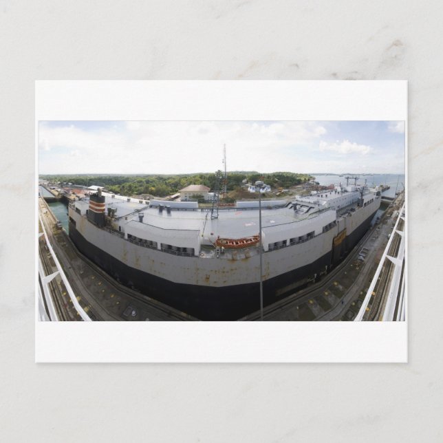 Gatun Locks 9 Postcard (Front)