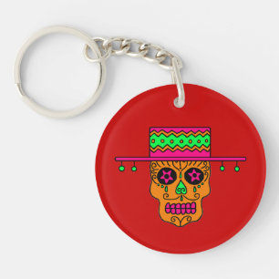 Gaucho Sugar Skull Key Ring