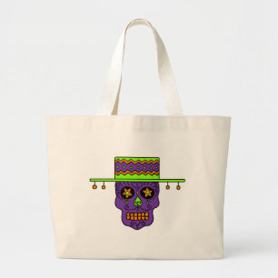 Gaucho Sugar Skull Large Tote Bag