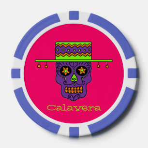 Gaucho Sugar Skull Poker Chips
