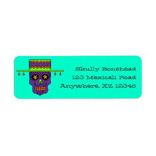 Gaucho Sugar Skull Return Address Label