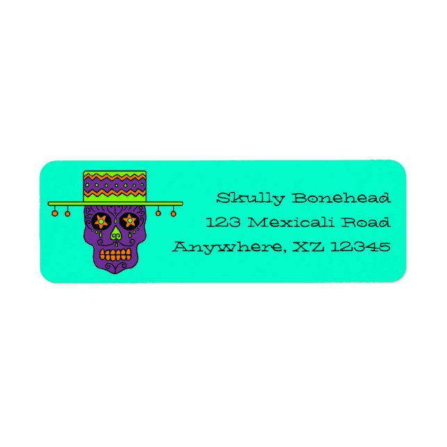 Gaucho Sugar Skull Return Address Label (Front)