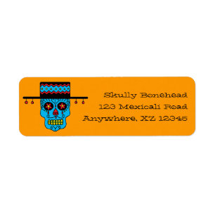 Gaucho Sugar Skull Return Address Label