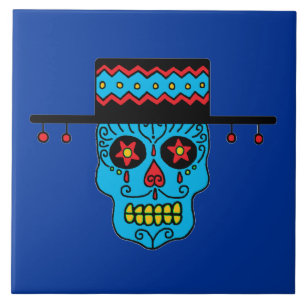 Gaucho Sugar Skull Tile